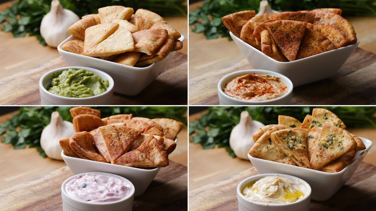 Pita Chips 4 Ways | Tasty