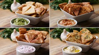 Pita Chips 4 Ways