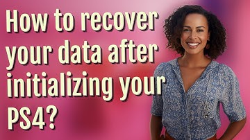 How to recover your data after initializing your PS4?