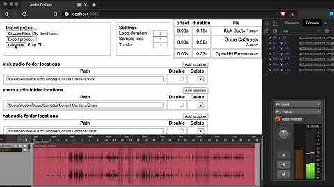 Audio Collage, drum patterns with MI Grids