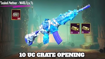 BEST TRICK 😱 BGMI SEALED NETHER M416 CRATE OPENING | 10 UC CRATE OPENING IN BGMI/PUBG MOBILE 