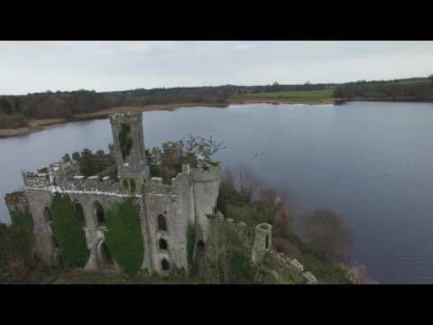 Drone flight over McDermott's Castle, Co. Roscommon, Ireland