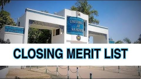 Closing Merit list of BS programs (Morning) | university of Sargodha