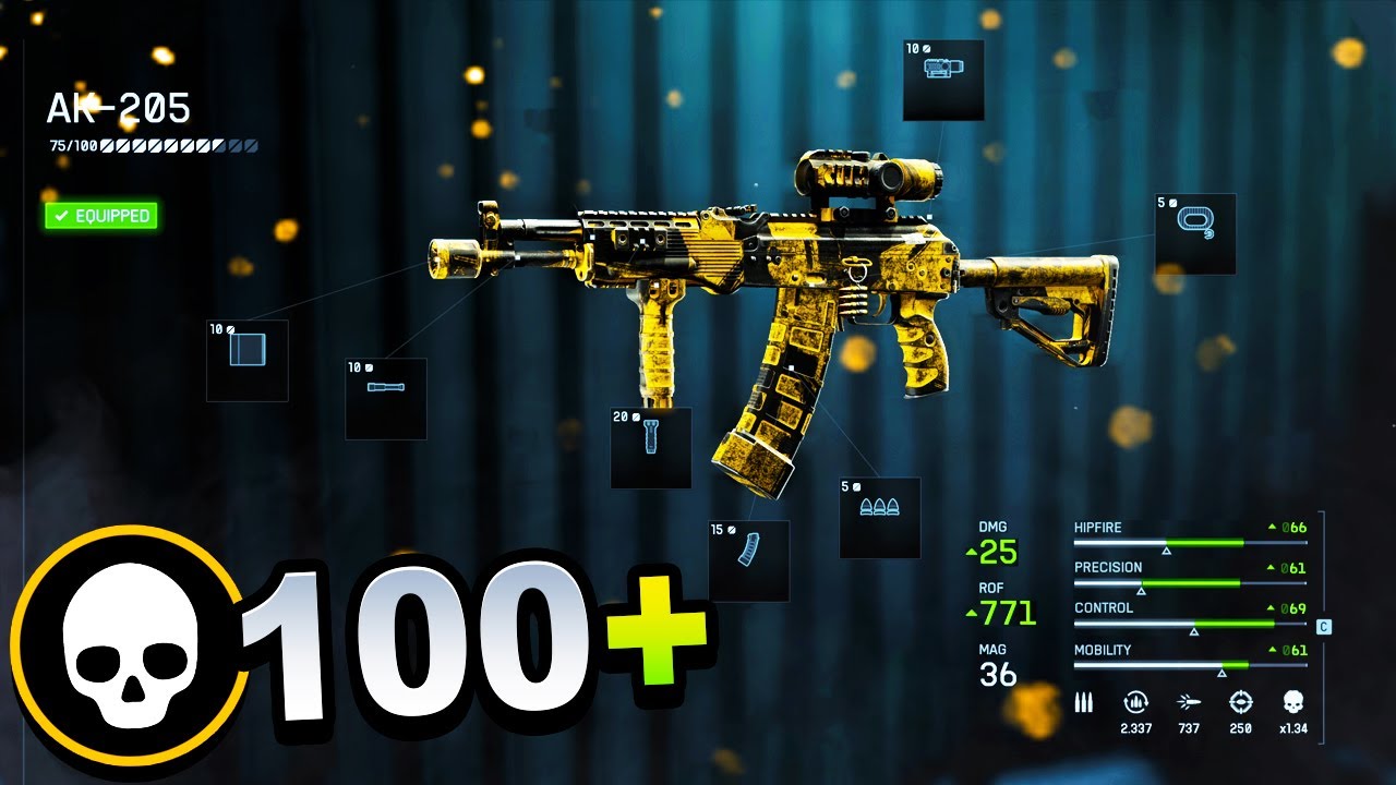 100 убийств в Battlefield 6 с помощью класса AR №1 без эффекта «Bloom»! (AK-205)
