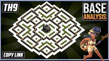THE INSANE TH9 HYBRID/TROPHY[defense] Base 2025!! COC TownHall 9 Hybrid Base Design – Clash of Clans