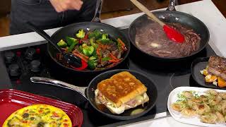 Le Creuset 2-pc Toughened Nonstick PRO Fry Pan Set w/ Pan Protectors on QVC