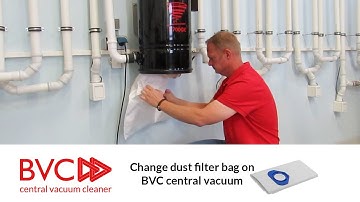 How to change the dust filter bag on BVC central vaccum cleaners