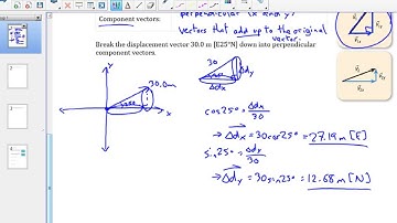 SPH3U 2.2 Motion in two dimensions: Algebra