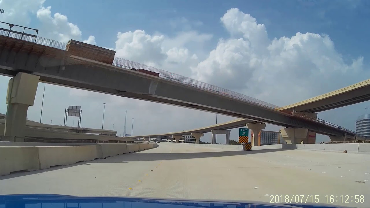 New 290 Outbound 610 Loop Interchange - Houston, TX July 2018 Dashcam ...