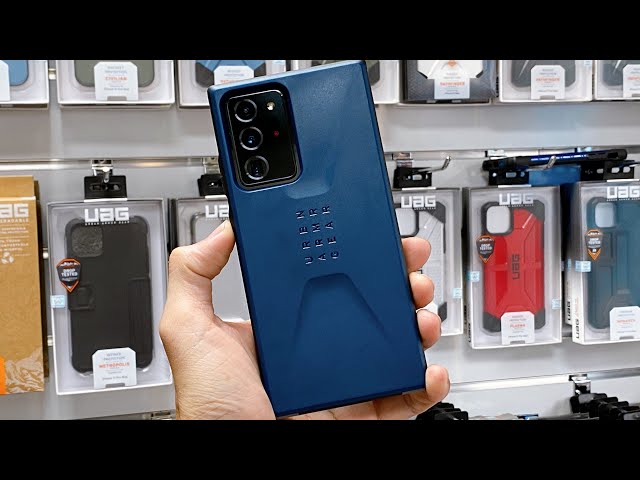 [ UAG ] -Trên Tay Ốp Lưng UAG Civilian Màu Xanh Mallar Cho Siêu Phẩm Samsung Note 20 Ultra Black