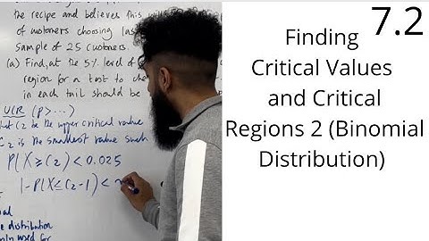 Edexcel AS Level Maths: 7.2 Finding Critical Values (Part 2) - Critical Region Two-Tailed Test