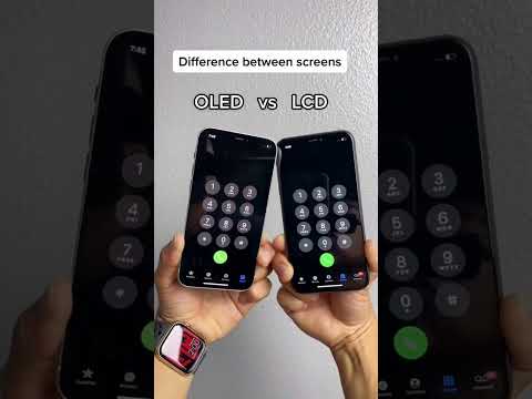 OLED vs LCD look at the difference between screens ? #oled #lcd #screen #phones