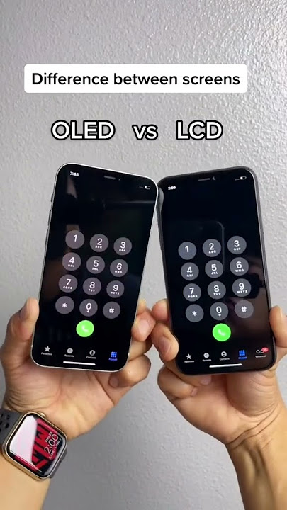 OLED vs LCD look at the difference between screens 😳            #oled #lcd #screen #phones