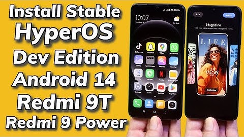 Install HyperOS Dev Edition A14 ON Redmi 9T Redmi 9 Power