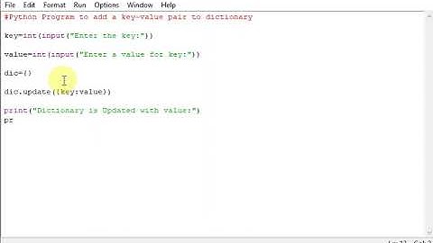 Python Program to add a key-value pair to dictionary