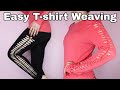 Easy T-shirt Cutting and Weaving Tutorial Twisted Loop Pattern on Sleeves and Leggings | No Sewing