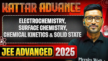 ELECTROCHEMISTRY, SURFACE CHEMISTRY, CHEMICAL KINETICS & SOLID STATE | PYQs | JEE Advanced 2025
