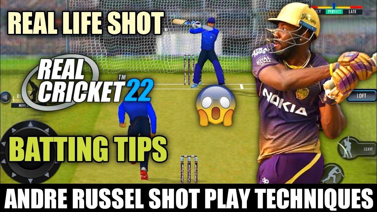 🔥How To Play Andre Russell Slap Shot In Real Cricket 22 Batting Tips ...
