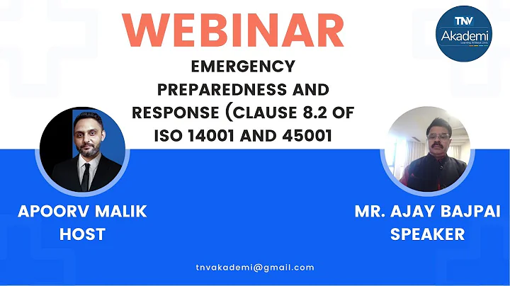 Webinar On Emergency Preparedness And Response( Clause 8.2 Of ISO 14001 and 45001)