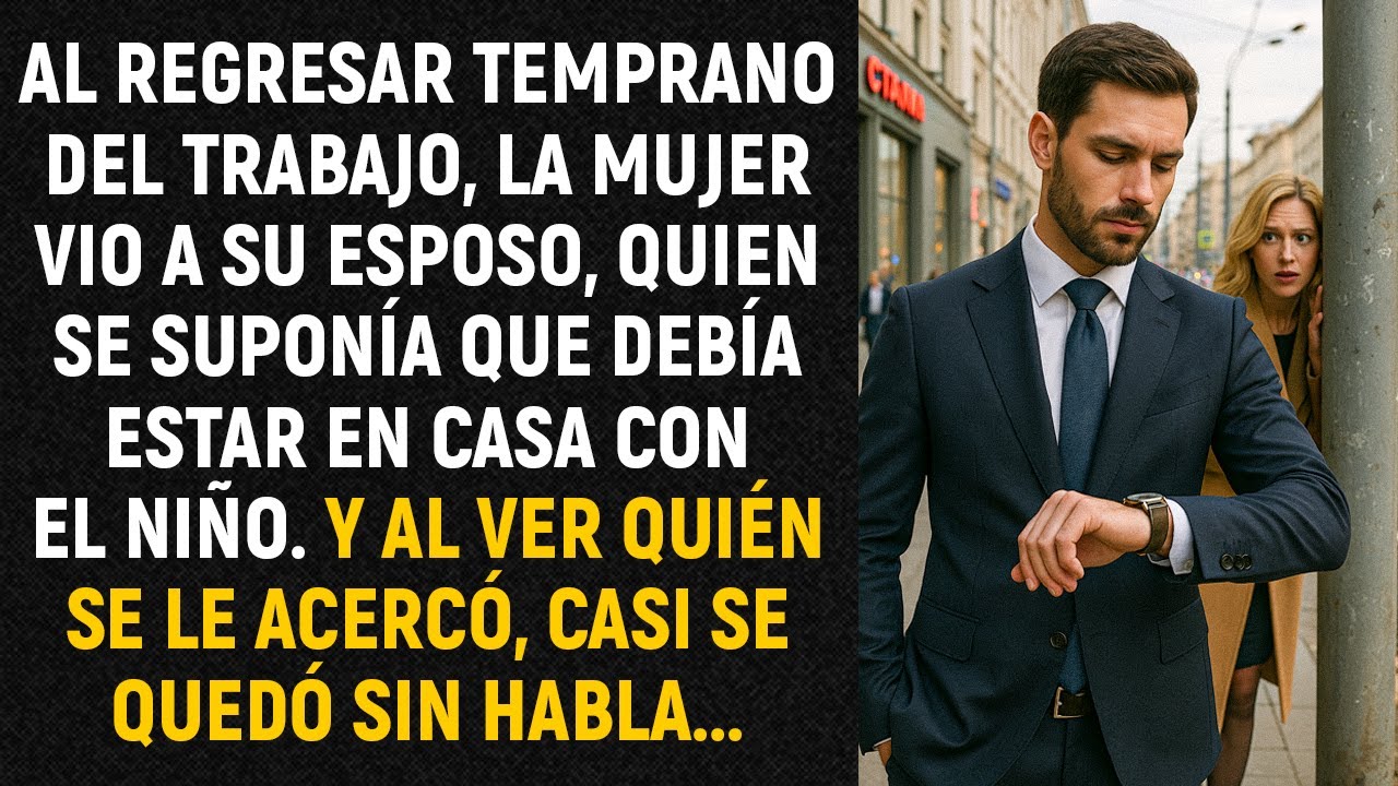 Al regresar temprano del trabajo, la mujer vio a su esposo, quien se suponía que debía estar...