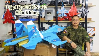 Đập hộp Máy bay FMS Su-27 UBK 70mm EDF. Đẹp mê ly. #RC #Planes #Aircraft #Jet #Mohinh