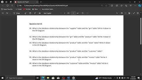 DBMS Question 15 || L.W Rasheeda Indusara ||Java Institute