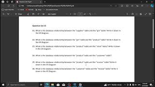 DBMS Question 15 || L.W Rasheeda Indusara ||Java Institute