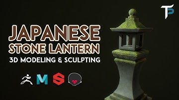 Japanese Lantern - 3D Modeling/Sculpting - ZBrush, Maya, Substance Painter, Marmoset Toolbag