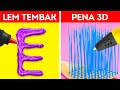 KERAJINAN PENA 3D VS LEM TEMBAK! || Kerajinan Keren Dan Ide DIY Mudah ala 123 GO! GOLD