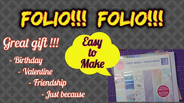 Easy folio tutorial, such a great gift idea.