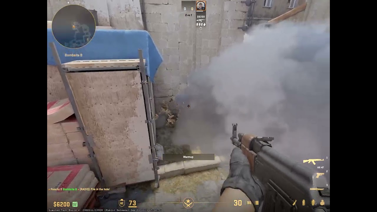 CS2 Inferno coffins smoke/molly combo