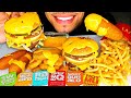 ASMR MCDONALDS NO TALKING EATING CHICKEN NUGGETS CORN DOGS BIG MAC CHEESE SAUCE MUKBANG BIG BITES