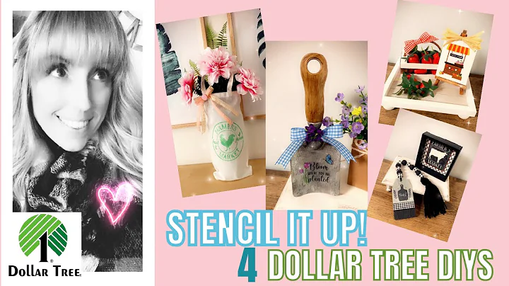 4 HIGH END FARMHOUSE DECOR DIYS USING *DOLLAR TREE* STENCILS, RUB ON TRANSFERS, AND STICKERS!