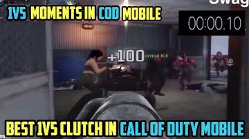 INSANE CLUTCH 1V5 MOMENTS IN COD MOBILE