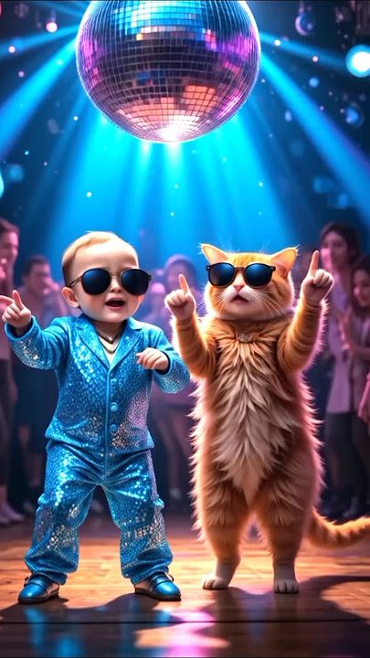 😻little childrens Dancing With Animals😻 |WhatsApp status| #cat #monkey #animaldance #fun #discodance