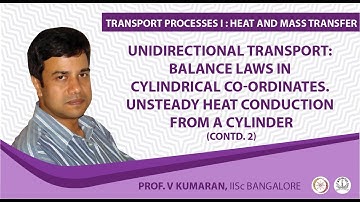 Balance laws in cylindrical co-ordinates. Unsteady heat conduction from a cylinder