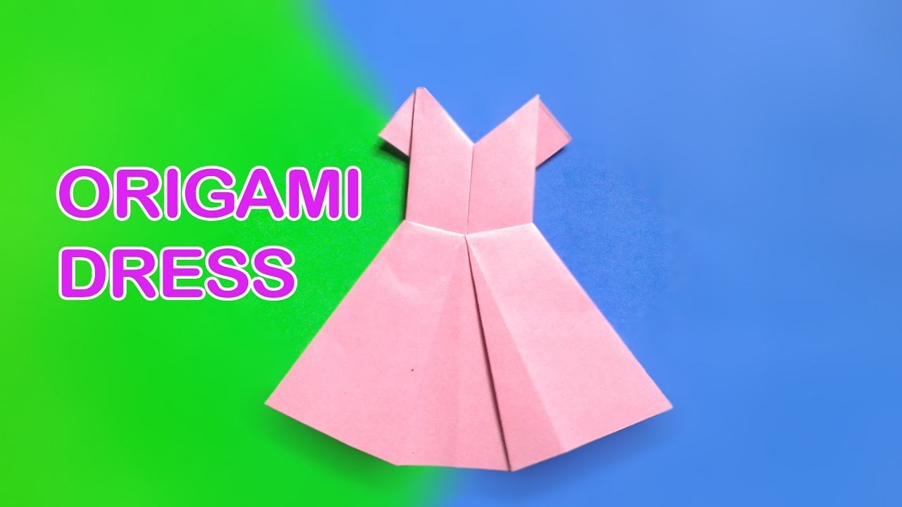 Origami Dress - How to Make Origami Dress - craft tutorial - YouTube