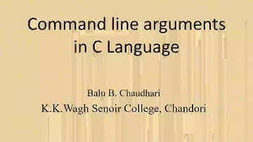 Command line arguments in C