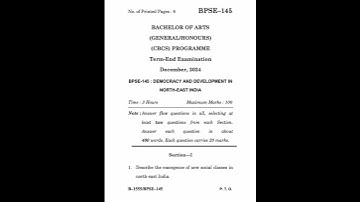 BPSE-145 Dec 2024 | IGNOU Previous Year Question Paper