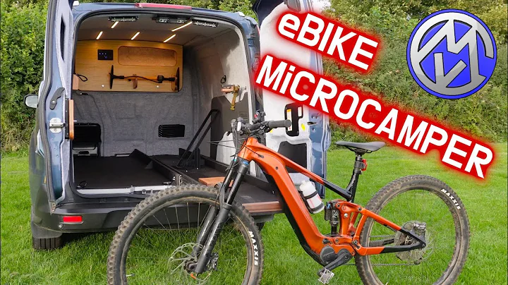 Stealth MTB campervan: I made a Ford Transit Connect into an awesome eBike Microcamper. 4K full tour