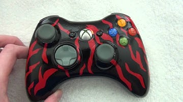 Custom Painted Xbox 360 Controller - Red Tiger Camo