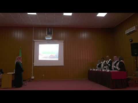 مناقشة أطروحة الدكتوراه للباحثة أبركان ليلى كلية الآداب واللغات المداولة