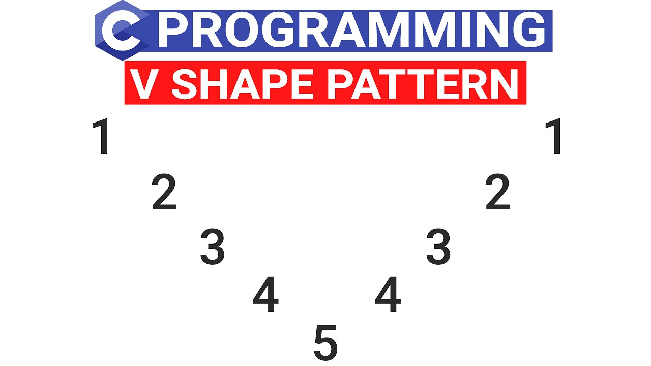 V Shaped Pattern in C Language | C Program to Display Shaped Using ...