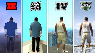 Franklin Jumps from Highest Points in All GTA Games (GTA 3 → GTA 5)