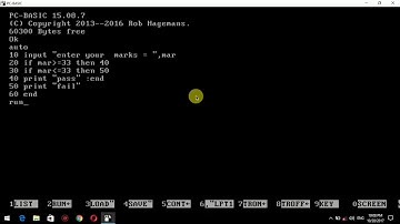 GW_BASIC Tutorial-21 IF-THEN and IF-THEN-ELSE statement in Urdu (Part-1)