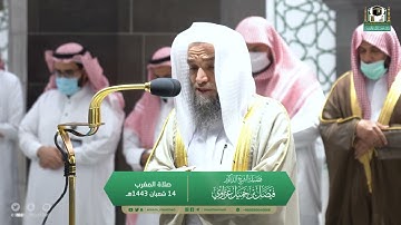 تلاوة فضيلة الشيخ د.  فيصل غزاوي من صلاة المغرب 14 شعبان 1443هـ.