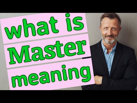 Master | Meaning of master