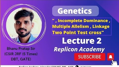 Genetics Part 2 # Linkage # Incomplete/CoDominance  #Multiple Allelism #2 Point Test Cross