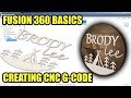 Fusion 360 Basics - Creating CNC G-Code with 2D Contours (Wall Art / Wooden Sign)