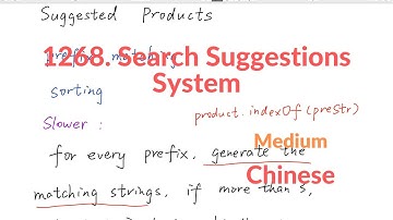 LeetCode 1268. Search Suggestions System 中文解释 Chinese Version